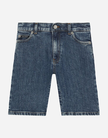 Dolce & Gabbana 5-Pocket-Bermudas aus Denim Drucken L4JQS3HS7NJ