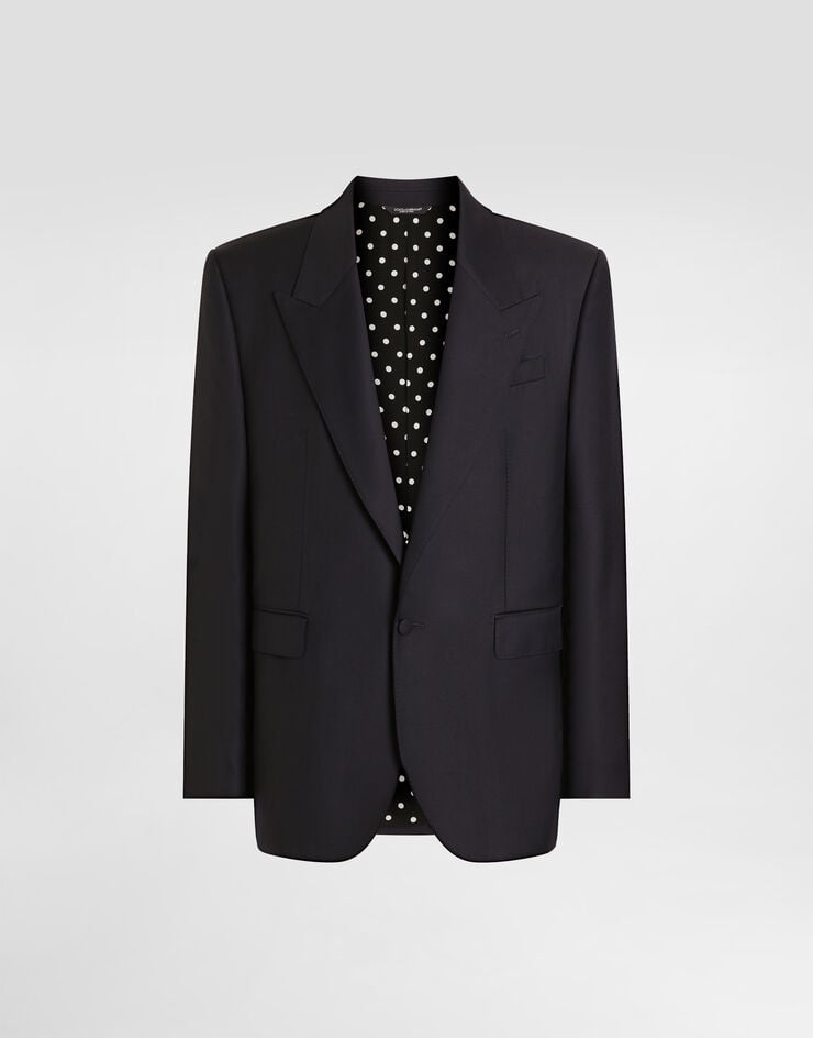Dolce & Gabbana Single-breasted sicilia virgin wool jacket Blue G2VN6TGK048