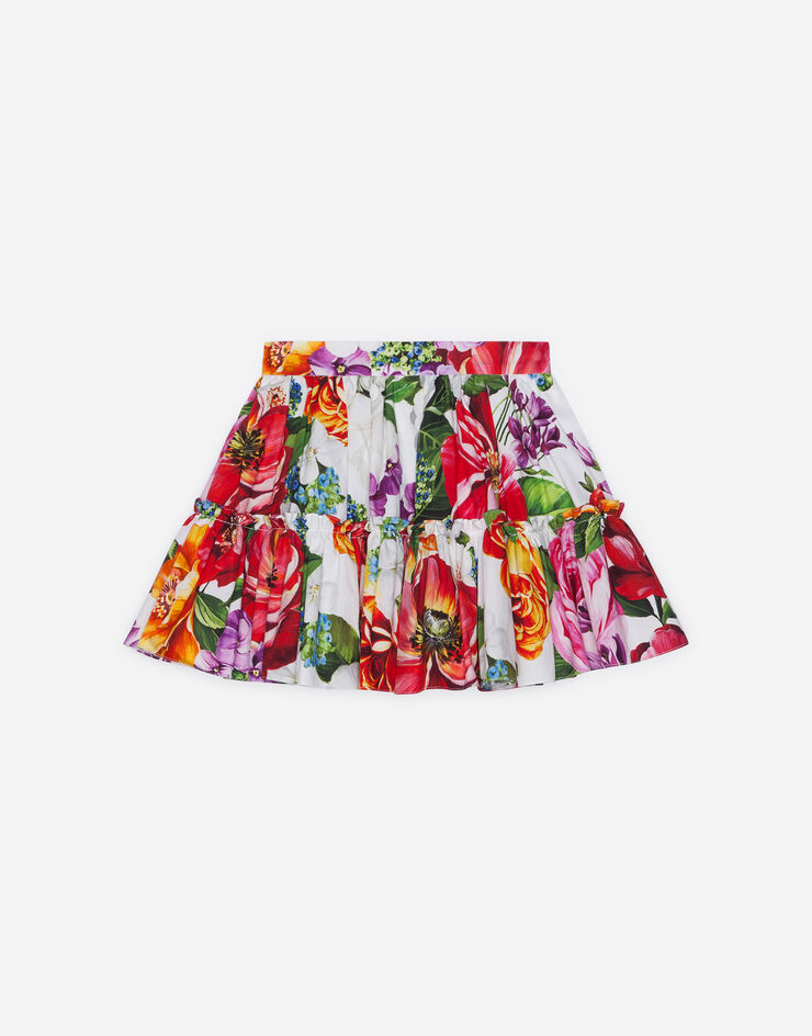 Dolce & Gabbana POPLIN SKIRT WITH FLORAL PRINT FLORAL PRINT L53I24HS5F9