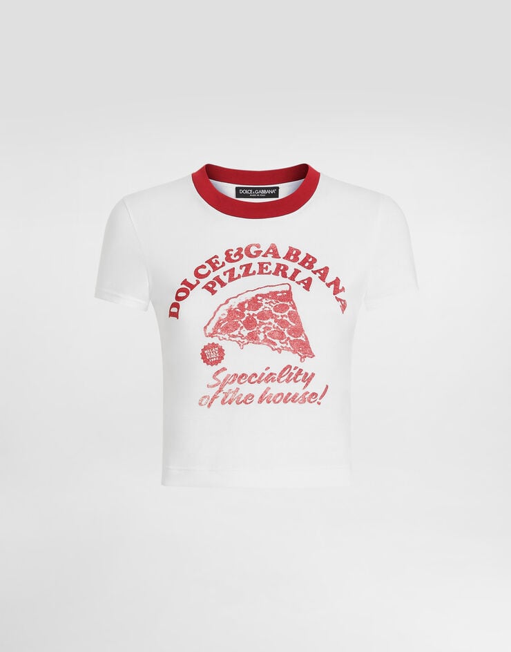 Dolce & Gabbana Jersey t-shirt with print White F8W08TGDDM8