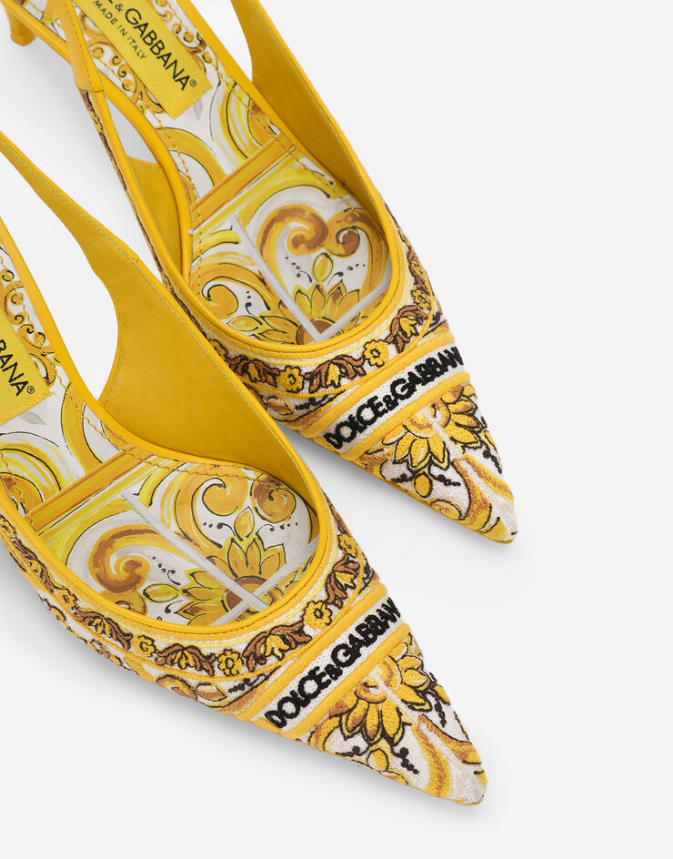 Slingbacks with majolica embroidery in Print for Women 