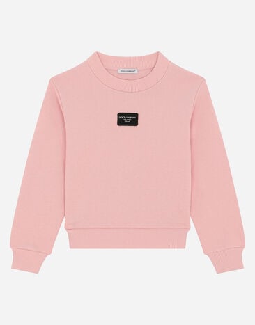 Dolce & Gabbana Jersey sweatshirt with logo tag Print L5JTMEG7K4F