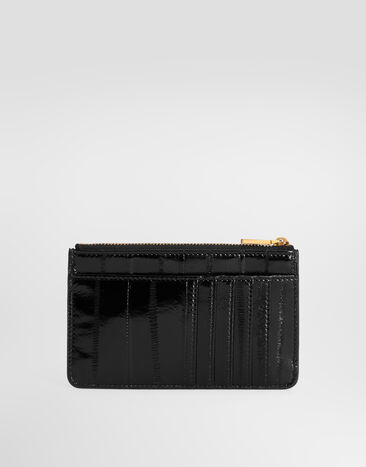 Dolce & Gabbana Porte-cartes en cuir d’anguille Noir BI1261A8B08