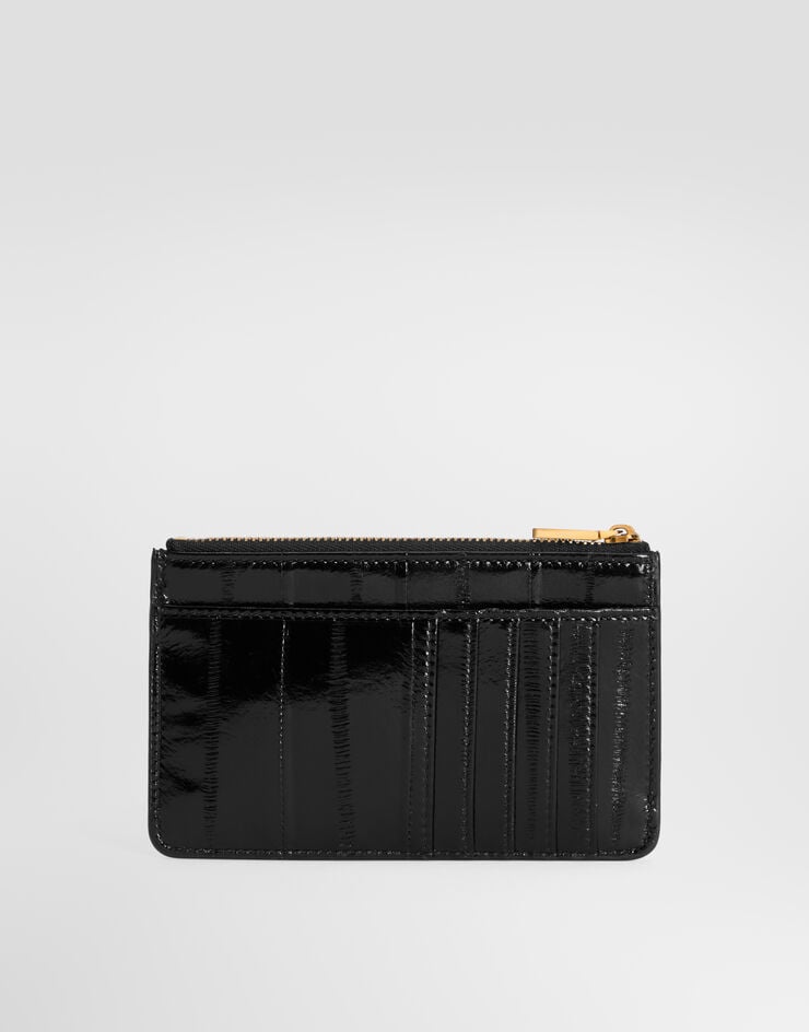 Dolce & Gabbana Porte-cartes en cuir d’anguille Dolce & Gabbana Porte-cartes en cuir d’anguille Noir BI1261A8B08