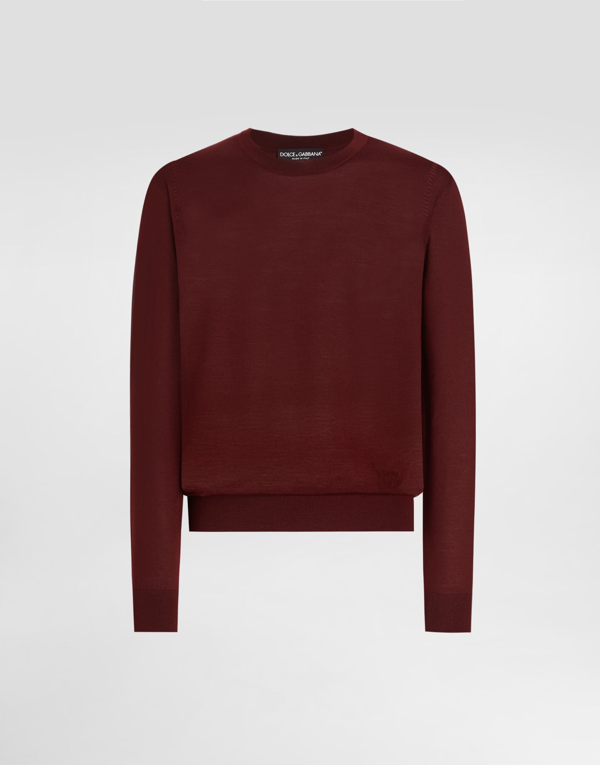 【関税＆送料込み】Dolce & Gabbana Ribbed Cotton Crew-Neck DOLCE & GABBANA Sweater White Logo Cotton Crew Neck Pullover