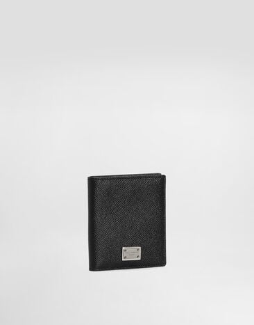 Dolce & Gabbana Dauphine-print calfskin bifold card holder Black BP3324AG219