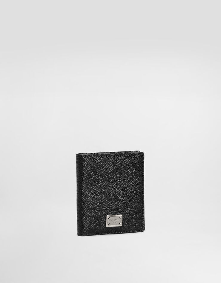 Dolce & Gabbana Dauphine-print calfskin bifold card holder Black BP3324AG219