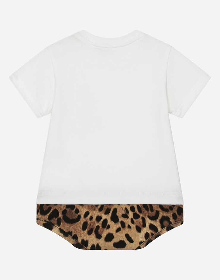 Dolce & Gabbana Pelele de punto con estampado baby leo Multicolor L1JO4YG7G5O