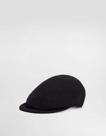 Dolce & Gabbana Wool crepe cap with DG coin Black FH665AGDDDN