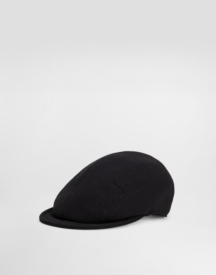 Dolce & Gabbana Wool crepe cap with DG coin Black FH665AGDDDN