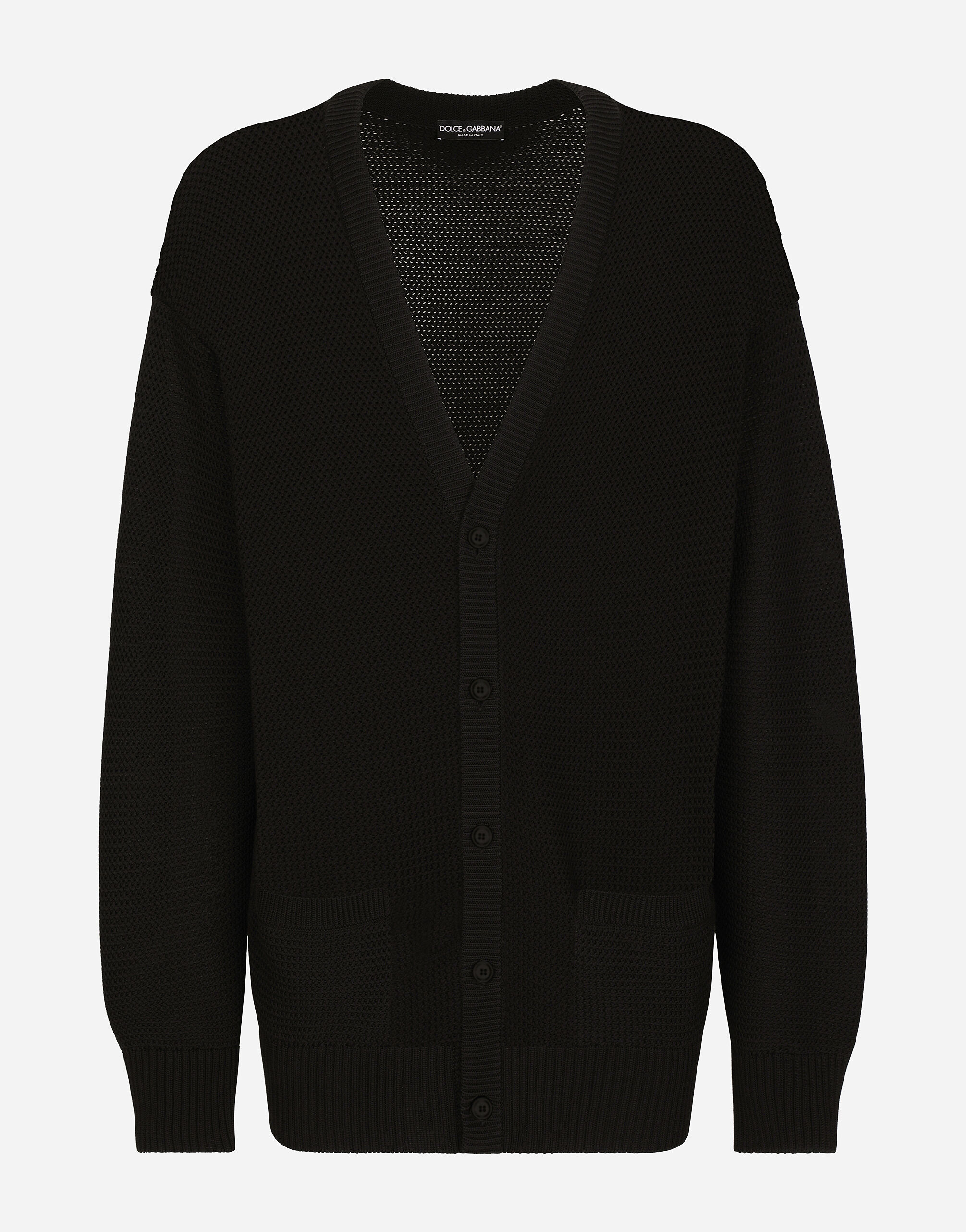 Dolce & Gabbana Cardigan scollo a V Nero G2TM9TFUBFY