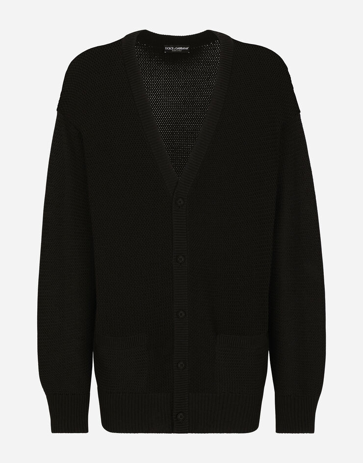 V-neck cardigan in Black for | Dolce&Gabbana® US