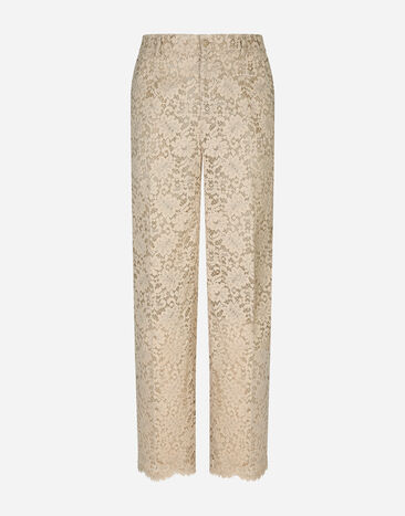 Dolce & Gabbana سروال من دانتيل كوردونيتو متعدد الألوان GY6UETFR4BP