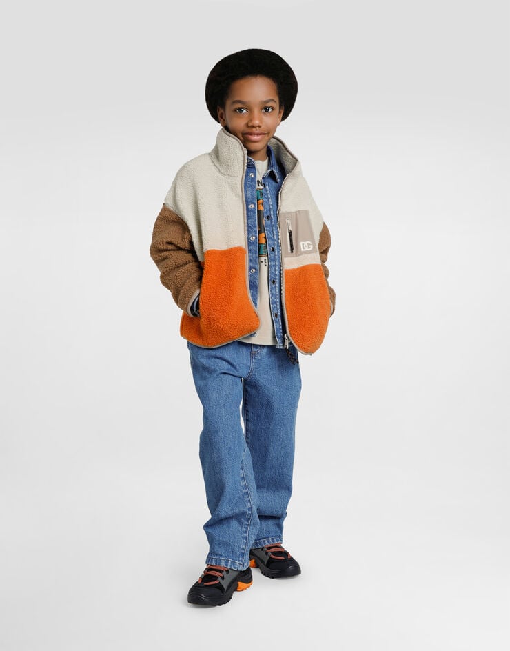 Dolce & Gabbana Faux teddy bear jacket Multicolor L4JB7VFUS4F