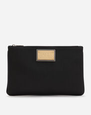 Dolce & Gabbana Grainy calfskin pouch Black BM1751AG218