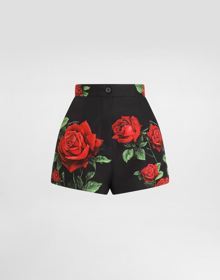 Dolce & Gabbana Rose-print poplin shorts Dolce & Gabbana Rose-print poplin shorts Multicolor FTBTPTHS5VL
