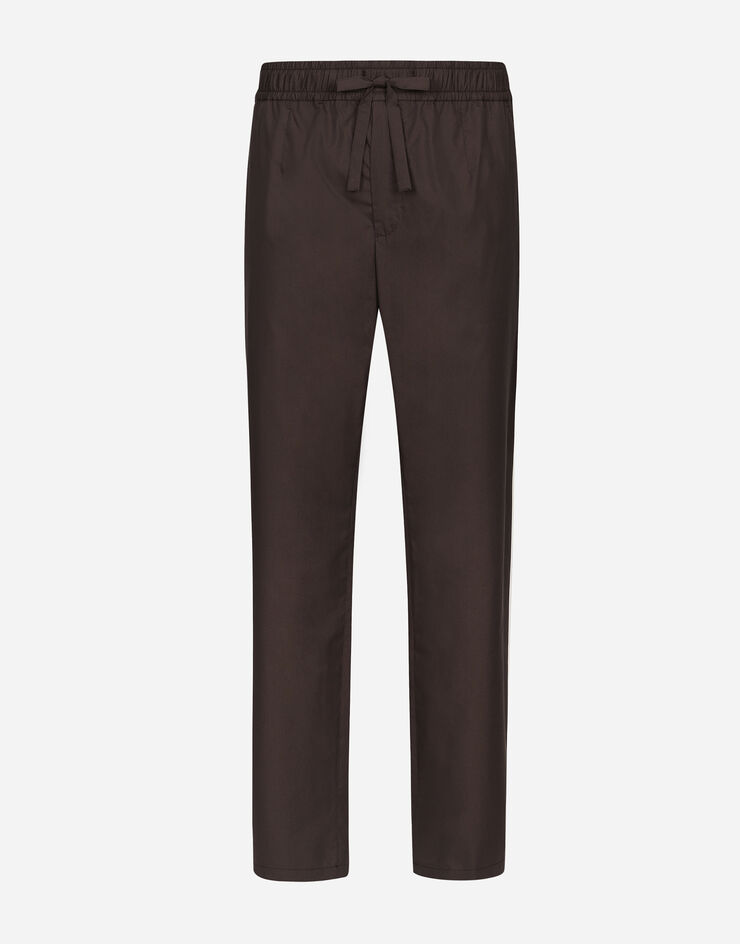 Dolce & Gabbana Poplin jogging pants Brown GV4LHTFU5SW