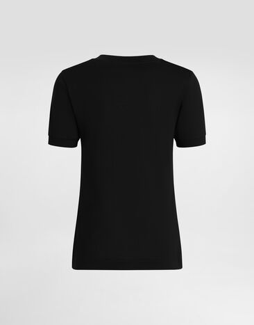 Dolce & Gabbana Cotton t-shirt with logo White F8N08ZG7B3U