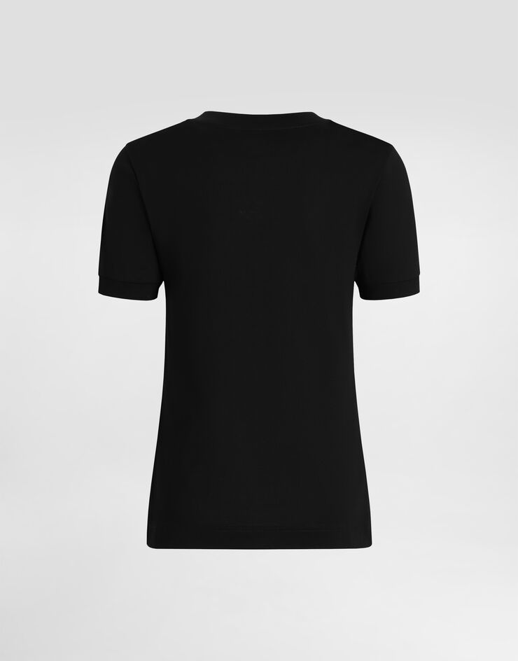 Dolce & Gabbana Cotton t-shirt with logo White F8N08ZG7B3U