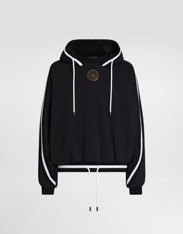Dolce & Gabbana Sudadera con capucha en algodón Blue G9CKQZHU7X7