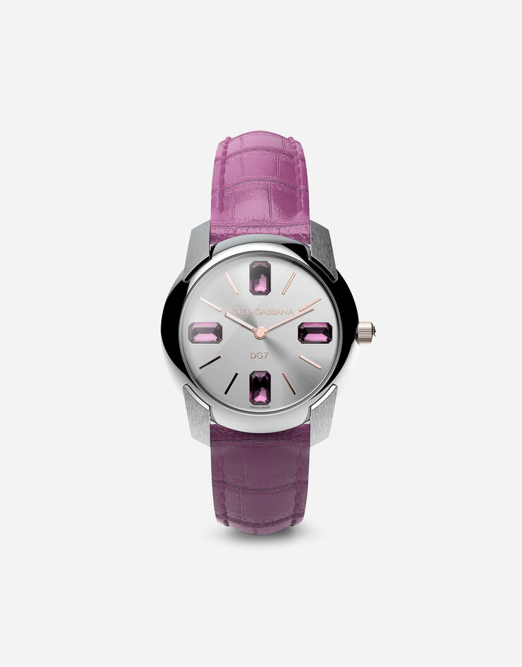 Dolce & Gabbana Watch with alligator strap Pink WWRE2SXSD1A