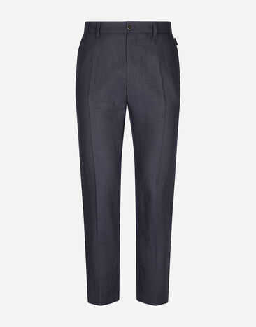 Dolce & Gabbana Linen pants Blue GY6IETFU4LF