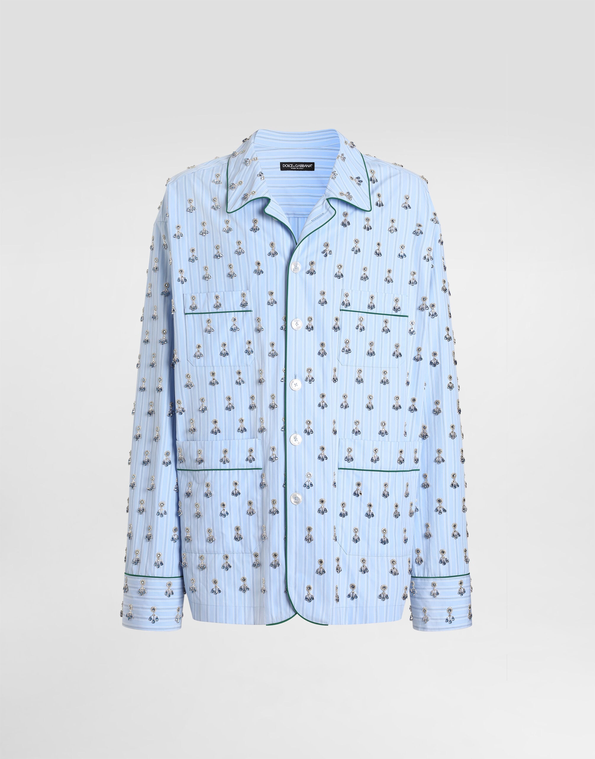 Multicolorのメンズ Vanity shirt with embroidery and piping