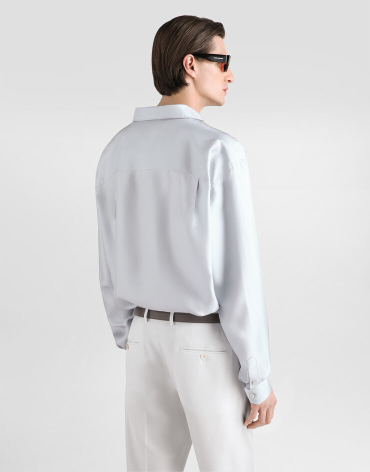 Dolce & Gabbana Hemd aus seidentwill Grey G5OE4TFU1XB