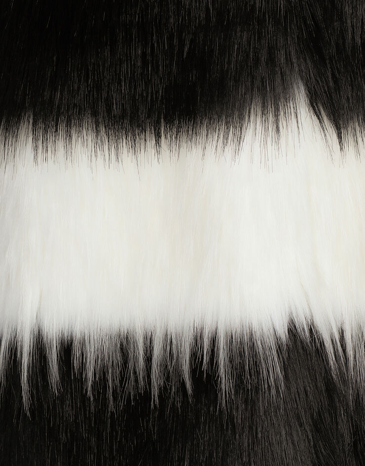 Dolce & Gabbana Striped faux fur coat Multicolor F0E1LFGDCF3