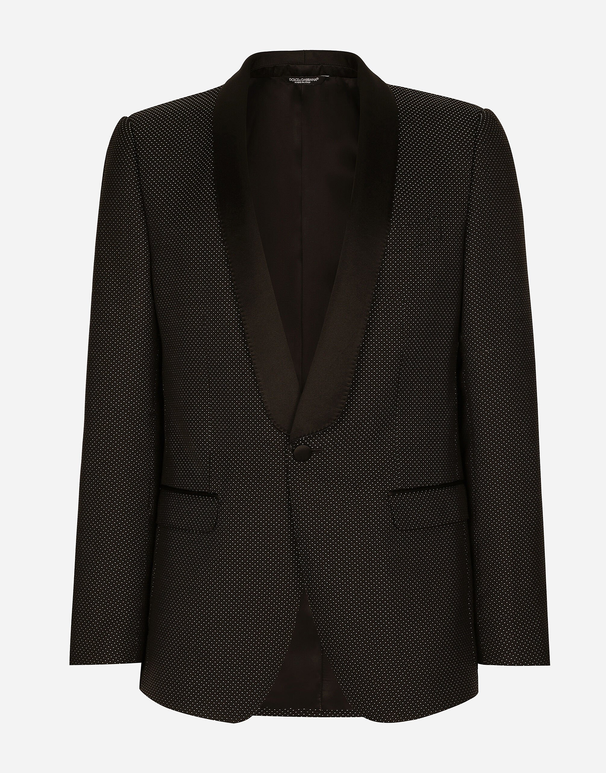 Dolce & Gabbana Stretch wool Martini-fit tuxedo suit Multicolor G708RTFUTAT