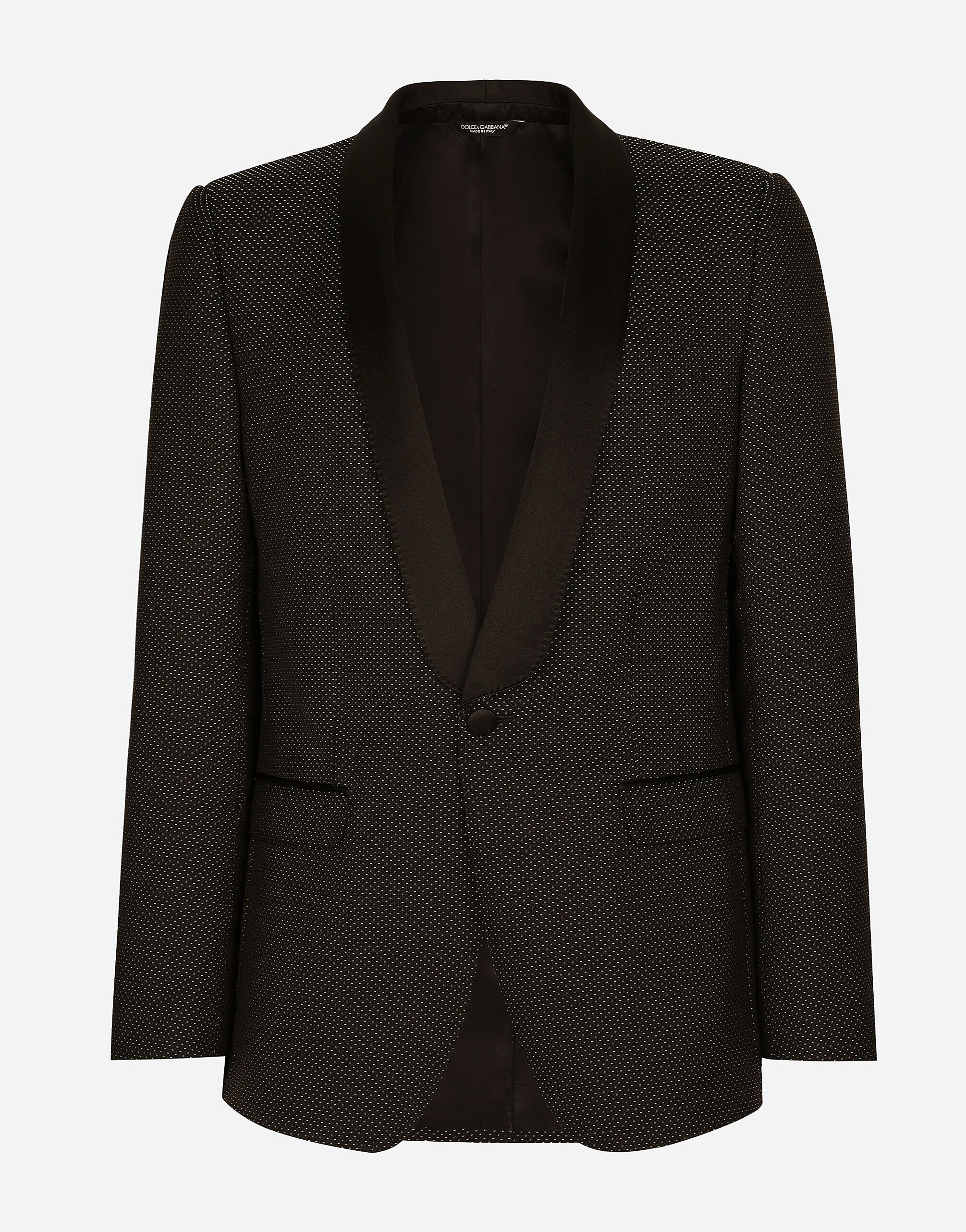 Stretch wool Martini-fit tuxedo suit in Multicolor for Men