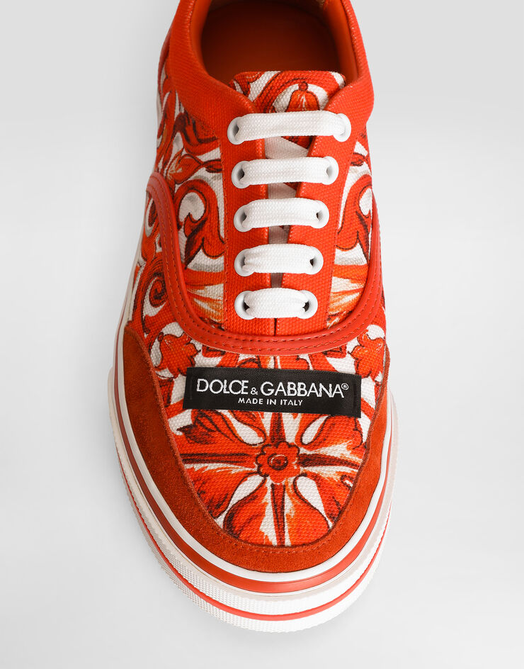 Dolce & Gabbana Sneaker DG Sailing in canvas stampa maiolica Multicolore CK2399A0753