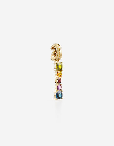 Dolce & Gabbana Charm I Alphabet aus 18 Karat Gelbgold und mehrfarbigen Edelsteinen GOLD WANR2GWMIXI