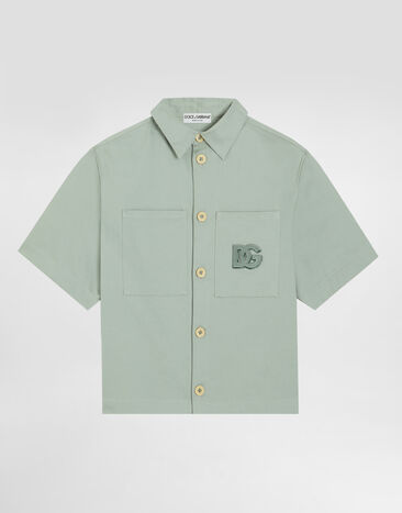 Dolce & Gabbana Cotton sateen shirt Green L44S68FUFKA