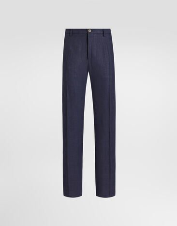 Dolce & Gabbana Linen pants Blue GY6IETGK320