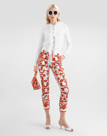 Dolce & Gabbana Majolica-print brocade trousers Multicolor FTDBSTGDDRF