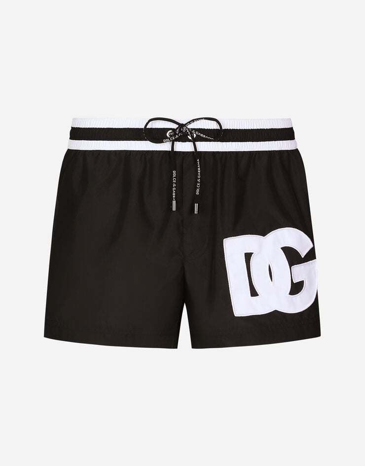 Dolce & Gabbana Short swim trunks with DG patch Multicolor M4C21TFUSFW