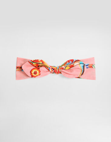 Dolce & Gabbana Carretto-print poplin headband Multicolor LB5H81FI5O1