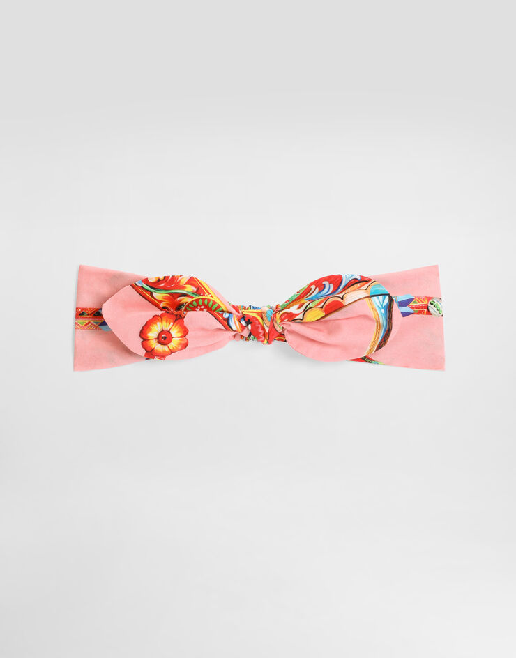 Dolce & Gabbana Carretto-print poplin headband Multicolor LB5H81FI5O1