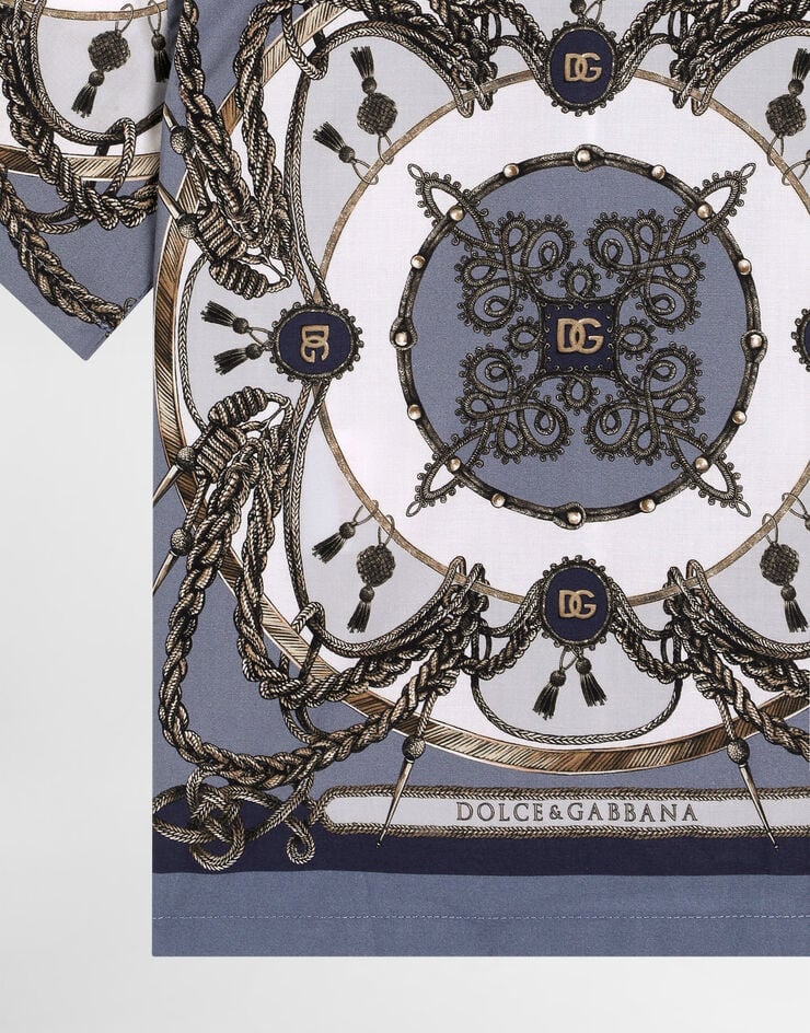 Dolce & Gabbana Chemise en popeline à imprimé cargo Multicolor L14S82FI5NQ