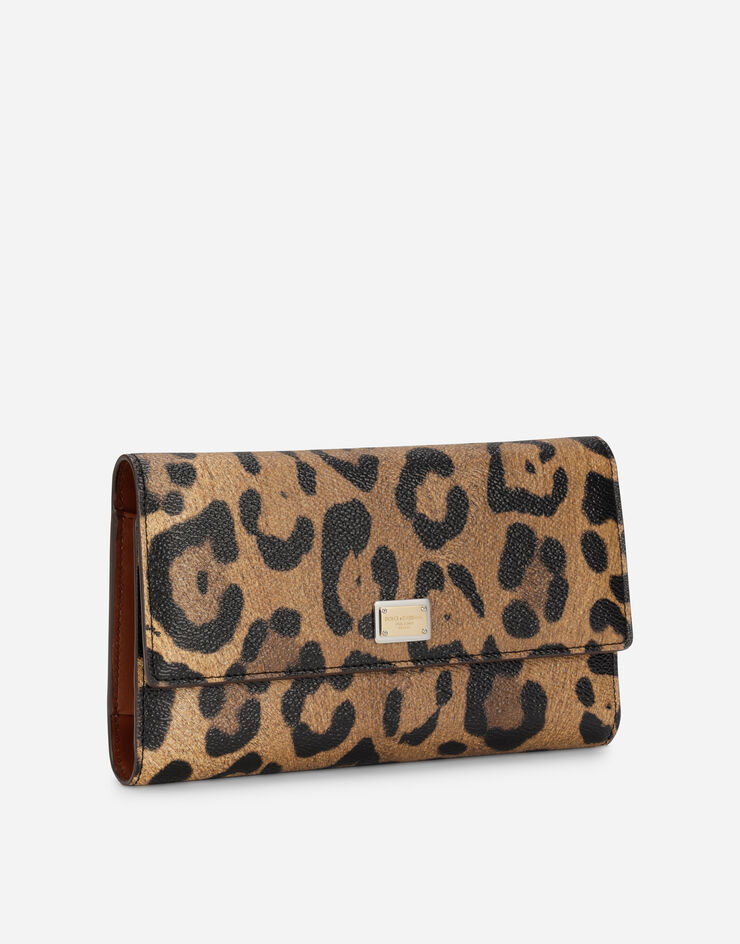 Dolce & Gabbana Leopard-print Crespo document holder with branded plate Multicolor BI1382AW384