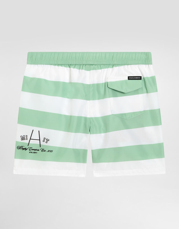 Dolce & Gabbana Medium striped nylon swim shorts Multicolor L4J850ON0CU