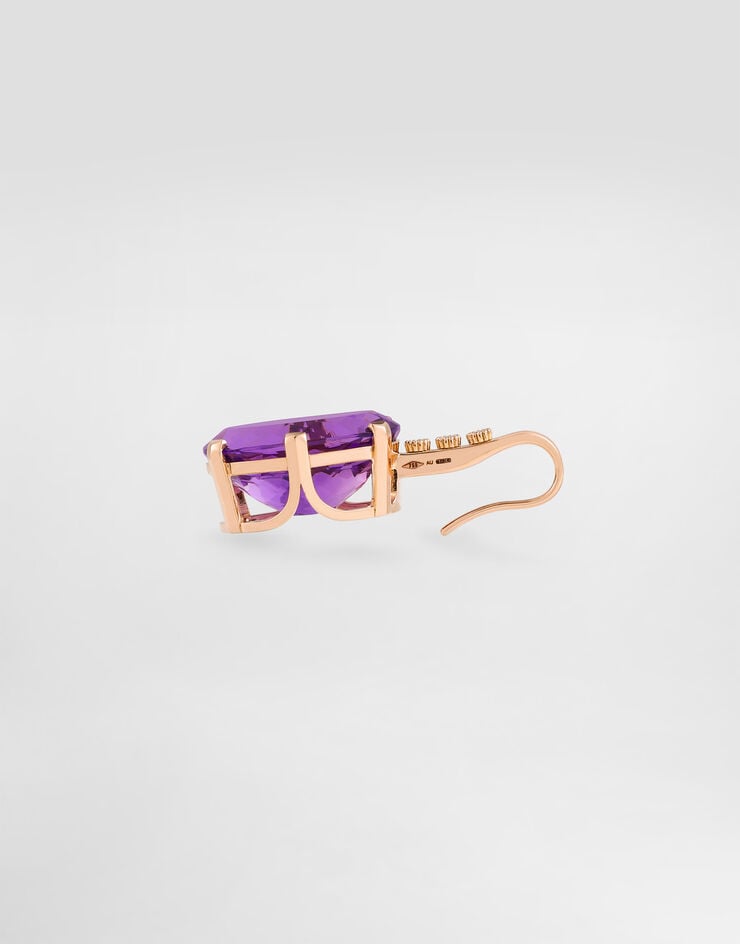 Dolce & Gabbana Anna earrings in 18-carat red gold with amethysts and diamonds Dolce & Gabbana Anna earrings in 18-carat red gold with amethysts and diamonds Red Gold WESB1GWAME1