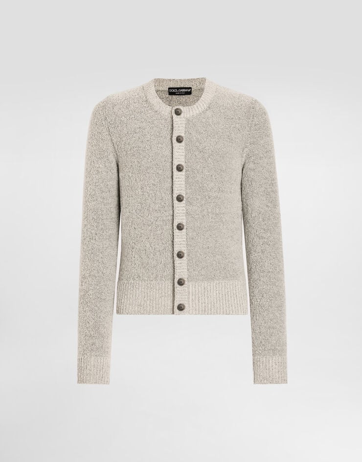 Dolce & Gabbana Wool and cashmere cardigan with buttons Grey GXS13TJCMD7