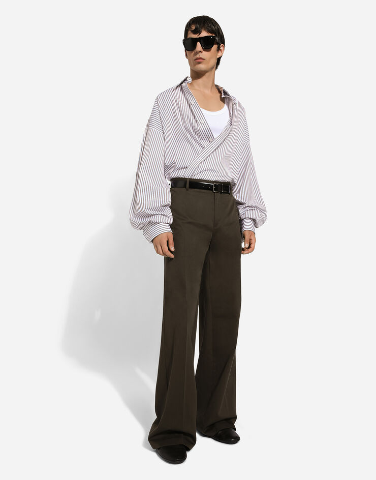 Dolce & Gabbana Hose in sartorialer Verarbeitung aus Baumwolle Brown GP01PTFU60L