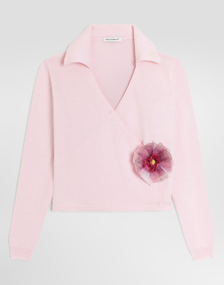 Dolce & Gabbana Virgin wool cardigan Pink L5KWNOJDVL4
