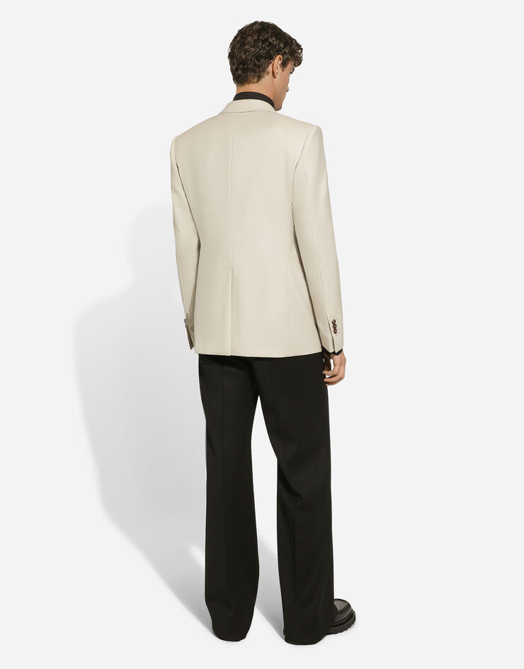 Dolce & Gabbana Single-breasted wool Sicilia-fit jacket White G2QU6TFU269