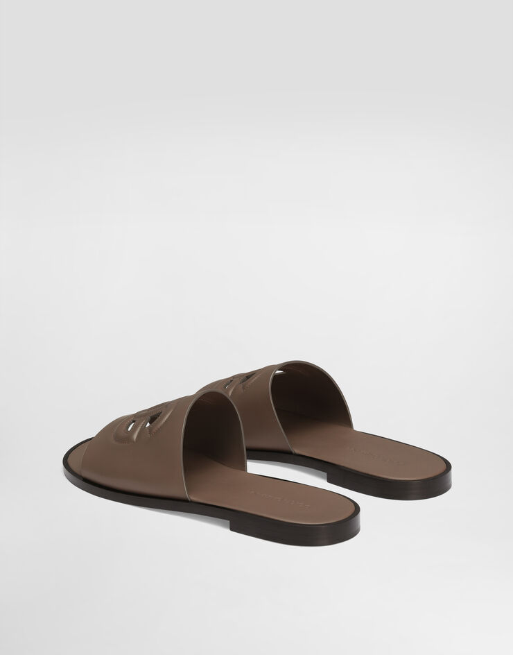 Dolce & Gabbana Calfskin sliders Turtle Dove A80397AO602