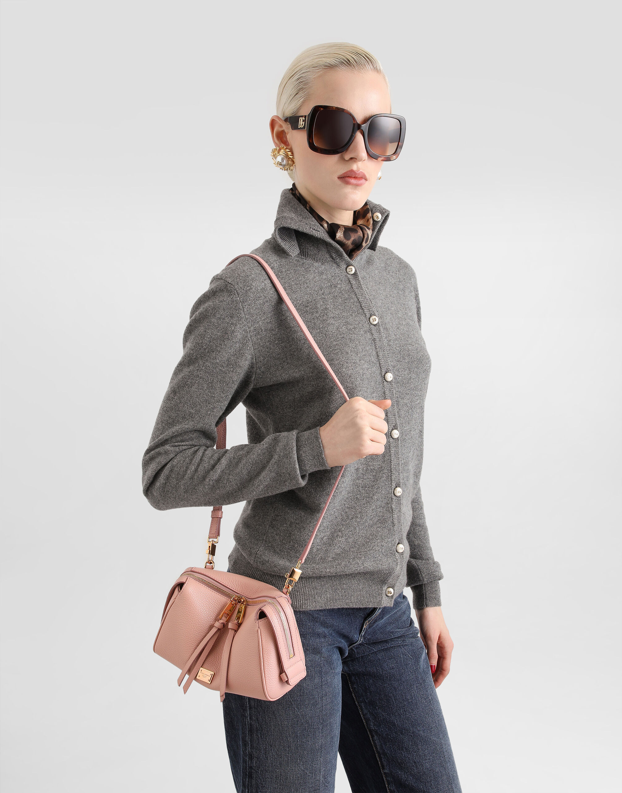 Mini Vittoria handbag in calfskin in Pink for Women