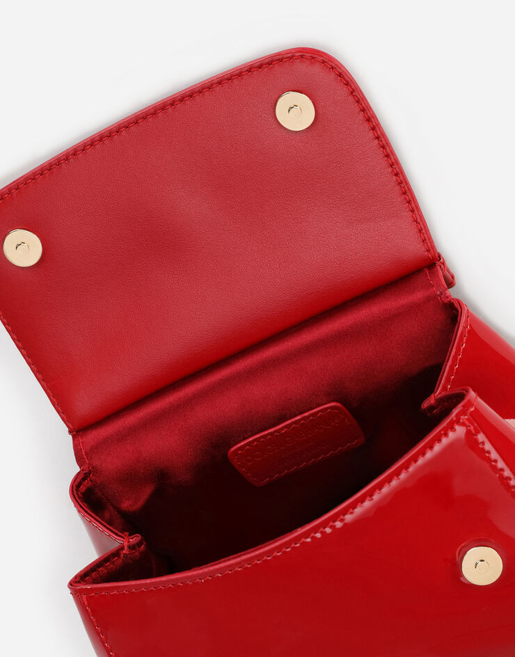 Dolce & Gabbana Mini sac Sicily en cuir verni Rouge EB0003A1067